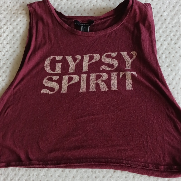 💙Gypsy Spirit maroon crop top that ties on each side, size small - Picture 4 of 13